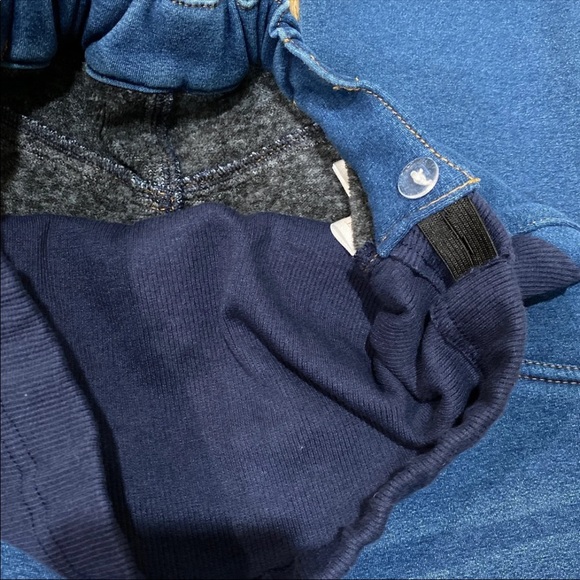 Maternity Fleece Skinny Jeans Blue - Picture 3 of 9